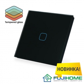 Сенсорный выключатель одноклавишный с подсветкой FUJIHOME FHZ-011G1B