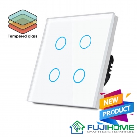 Сенсорный выключатель четырёхклавишный с подсветкой FUJIHOME FHZ-001G4W