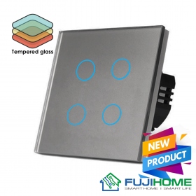 Сенсорный выключатель четырёхклавишный с подсветкой FUJIHOME FHZ-001G4G