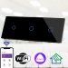 Умный сенсорный выключатель с WiFi FUJIHOME FHZ-007TG3B работает с Алисой, 3 поста