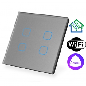 Умный сенсорный выключатель с WiFi FUJIHOME FHZ-017G4G работает с Алисой