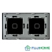 Панель для сенсорного выключателя на 2 поста FUJIHOME TW-1G1G-GY(SB), размер 157х86мм, цвет серый.