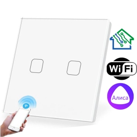 Умный сенсорный выключатель с WiFi FUJIHOME FHZ-017G2W работает с Алисой