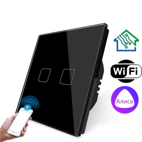 Умный сенсорный выключатель с WiFi FUJIHOME FHZ-017G2B работает с Алисой