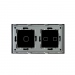 Панель для сенсорного выключателя на 2 поста FUJIHOME TW-1G2G-GD(SB), размер 157х86мм, цвет золотой.