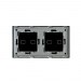 Панель для сенсорного выключателя на 2 поста FUJIHOME TW-2G2G-GD(SB), размер 157х86мм, цвет золотой.