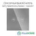 Сенсорный выключатель (диммер) для управления шторами FUJIHOME TW-C101N-GY, цвет серый