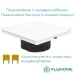 Сенсорный выключатель двухклавишный с подсветкой FUJIHOME FHZ-001G2W