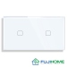 Панель для сенсорного выключателя на 2 поста FUJIHOME TW-1G1G-WT(SB), размер 157х86мм, цвет белый.