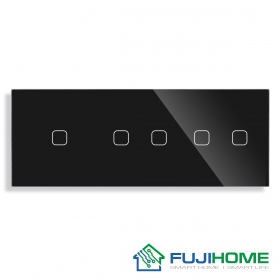 Панель для сенсорного выключателя на 3 поста FUJIHOME TW-1G2G2G-BK(SB), размер 228х86мм, цвет черный.
