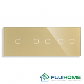 Панель для сенсорного выключателя на 3 поста FUJIHOME TW-1G2G2G-GD(SB), размер 228х86мм, цвет золотой.