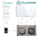 Умный сенсорный выключатель с WiFi FUJIHOME FHZ-006DG2W работает с Алисой, 2 поста